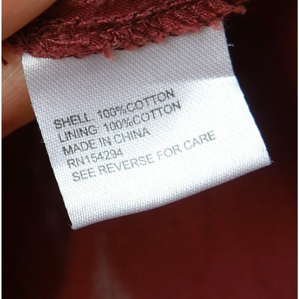 Evereve Evelyn Midi Dress Puff Sleeve Boho Cottagecore Brown Cotton Prairie M - Picture 7 of 8